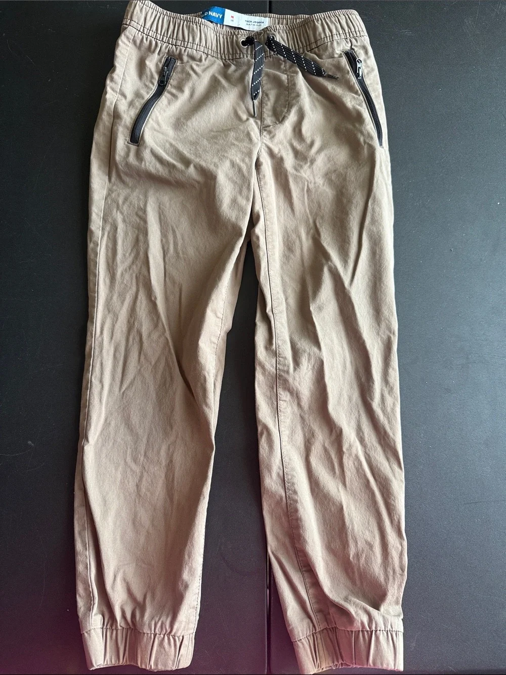 Old Navy Tan Boys' Jogger Sweatpants with Zipper Pockets